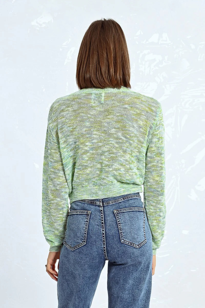 Textured Cardigan - Green by Molly Bracken — view 3