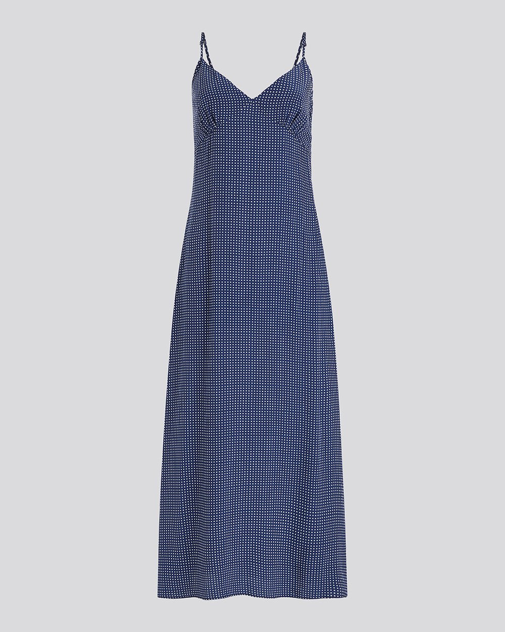 The Rosetta Dress - Midnight Blue Polka Dot by Solid & Striped — view 5