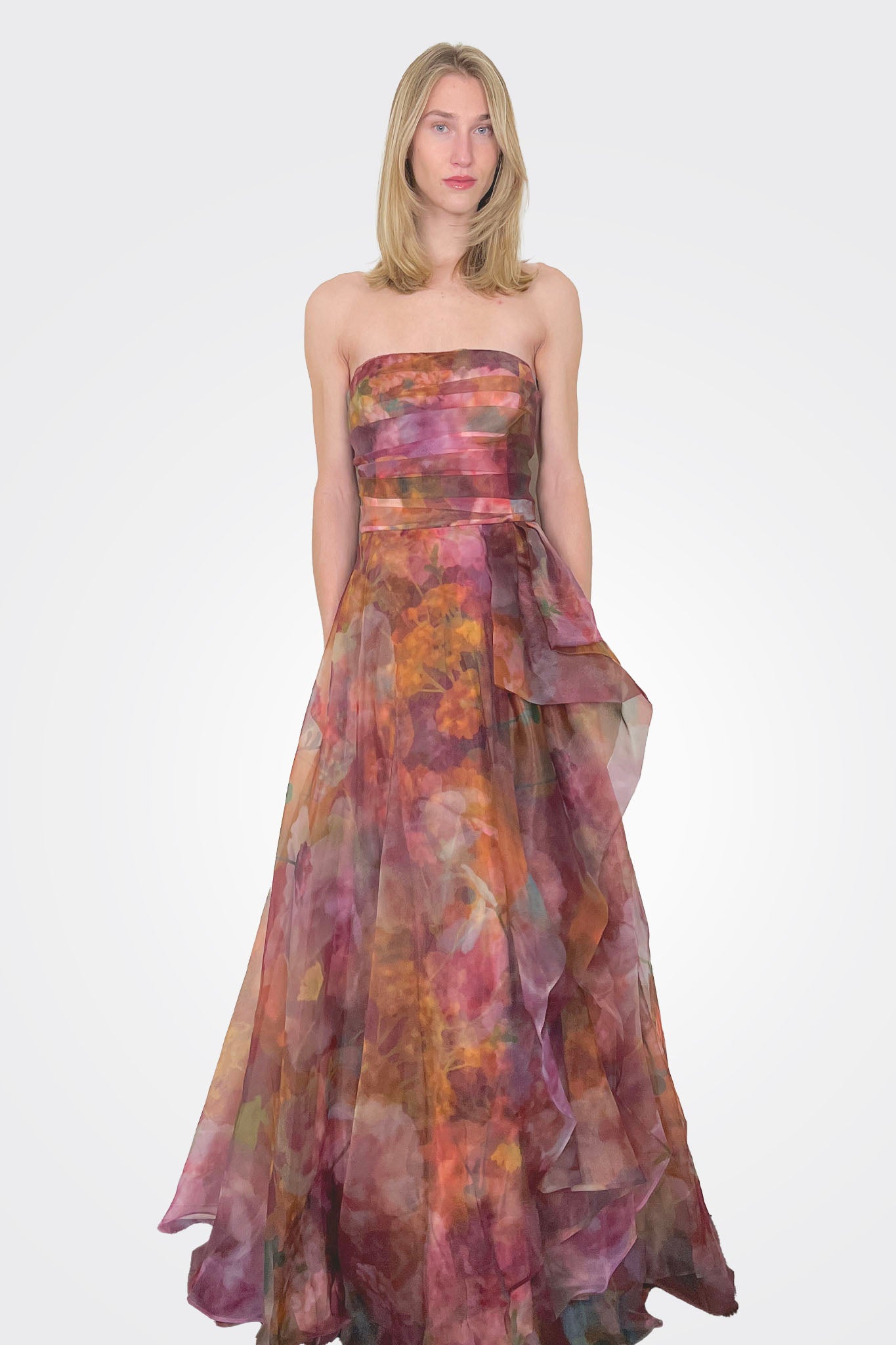 Fahreta Strapless Gown - Jubilee Floral by Theia | 25 South Boutiques