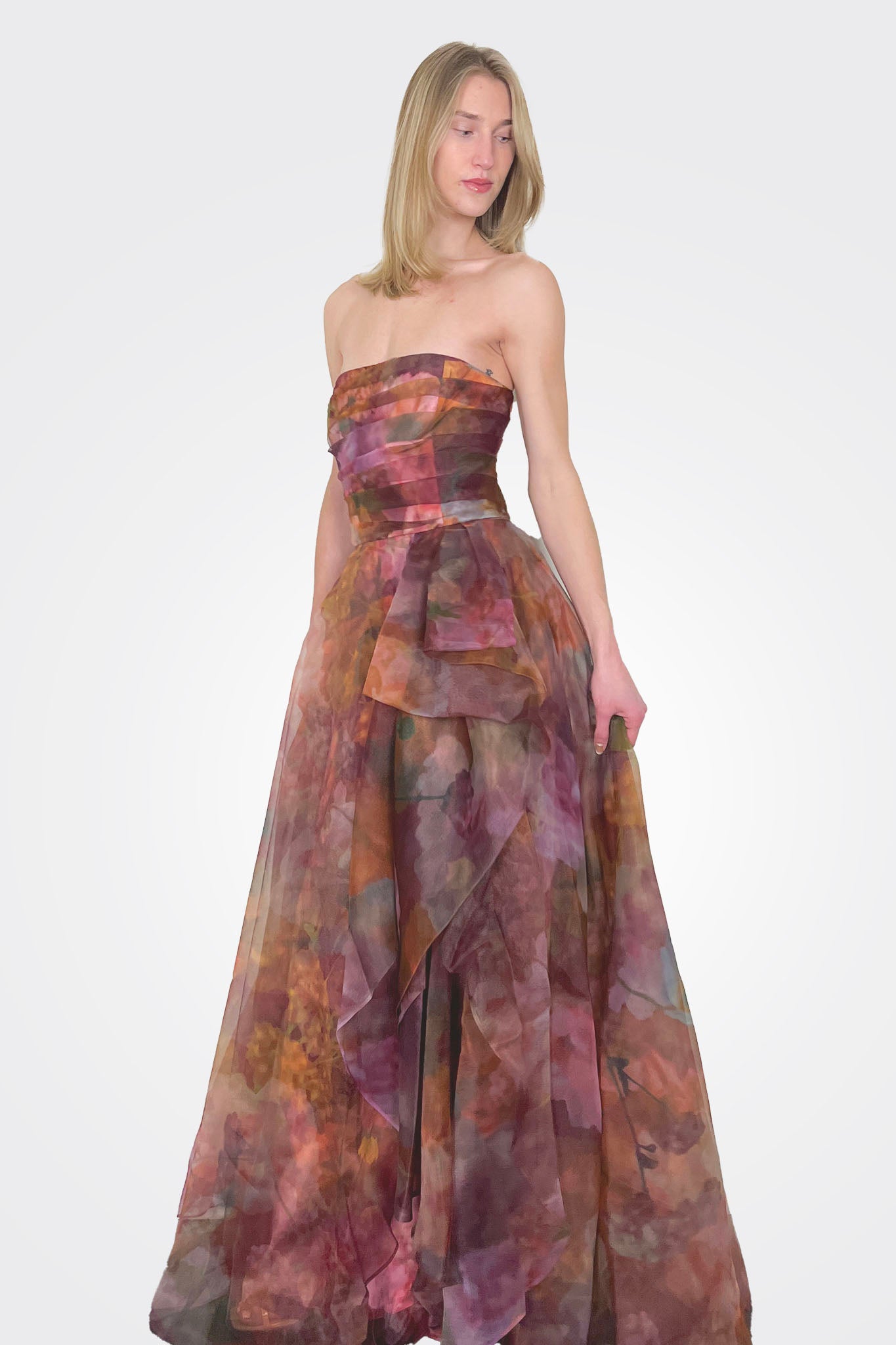 Fahreta Strapless Gown - Jubilee Floral by Theia — alternate view
