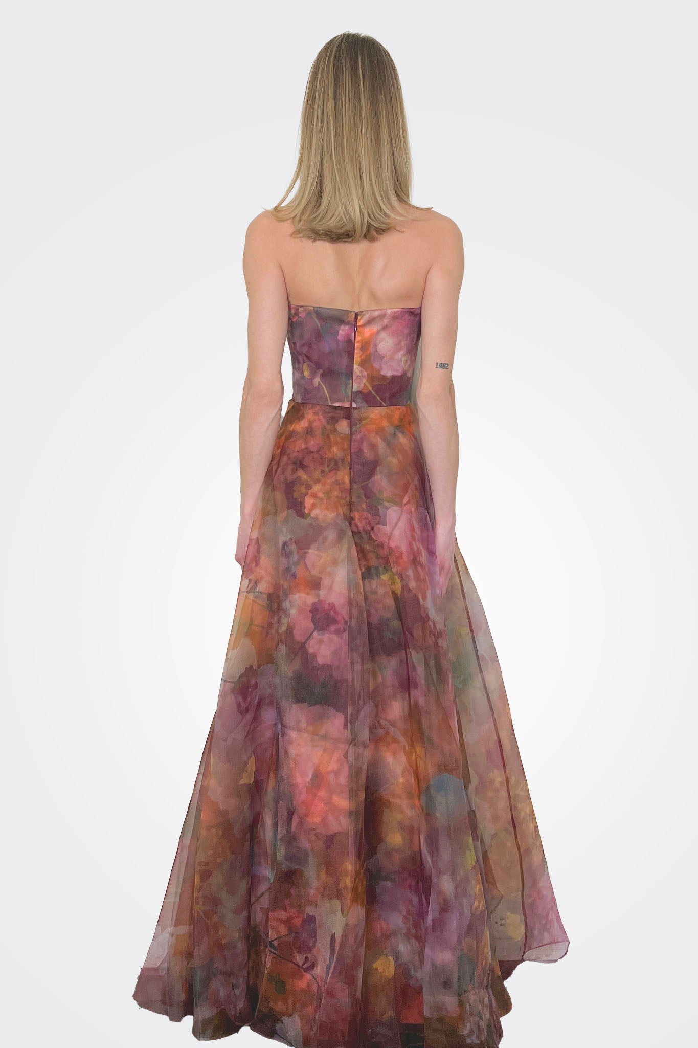 Fahreta Strapless Gown - Jubilee Floral by Theia — view 3