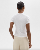 Organic Slub Cotton Tiny Tee - White by Theory — alternate view