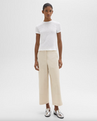 Organic Slub Cotton Tiny Tee - White by Theory — view 4