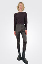 One Shoulder Long Sleeve - Mink by Theory — view 4