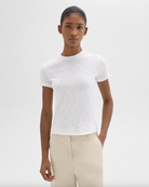 Organic Slub Cotton Tiny Tee - White by Theory | 25 South Boutiques