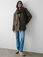 Cashmere Travel Wrap - Thyme Heather by White + Warren — view 3