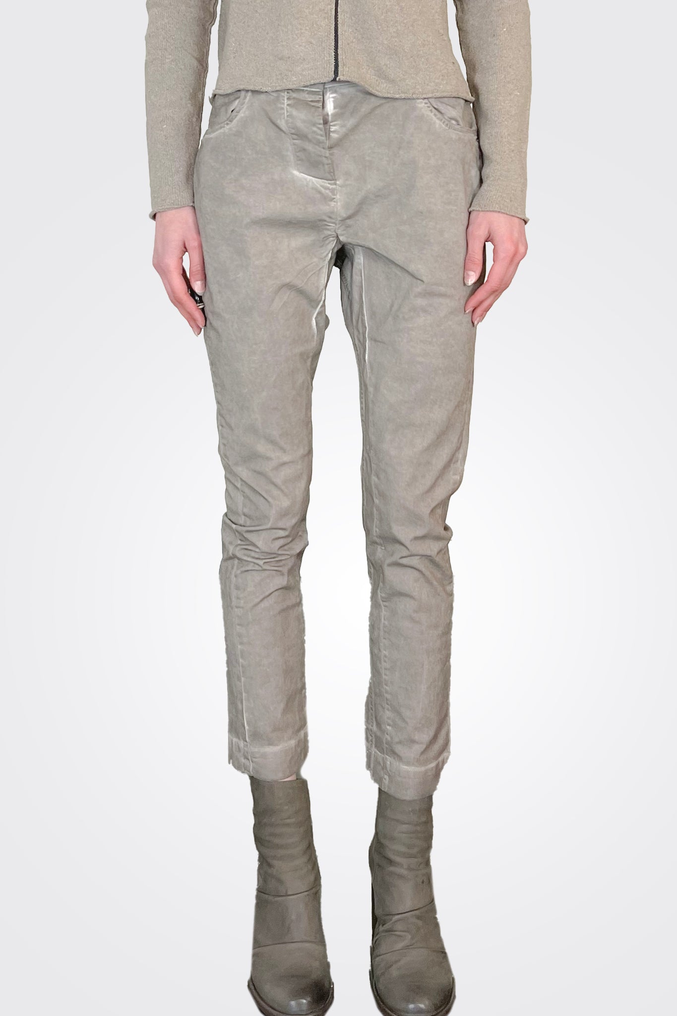 Tibble Slim Fit Pants - Beige Old Dye by Studio B3 — alternate view