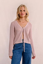 Tieable Mesh Bolero - Light Pink by Molly Bracken — view 3