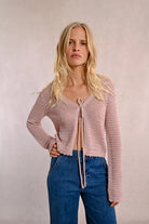 Tieable Mesh Bolero - Light Pink by Molly Bracken | 25 South Boutiques