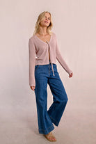 Tieable Mesh Bolero - Light Pink by Molly Bracken — view 5