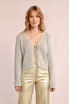 Tieable Mesh Bolero - Off White by Molly Bracken — view 3
