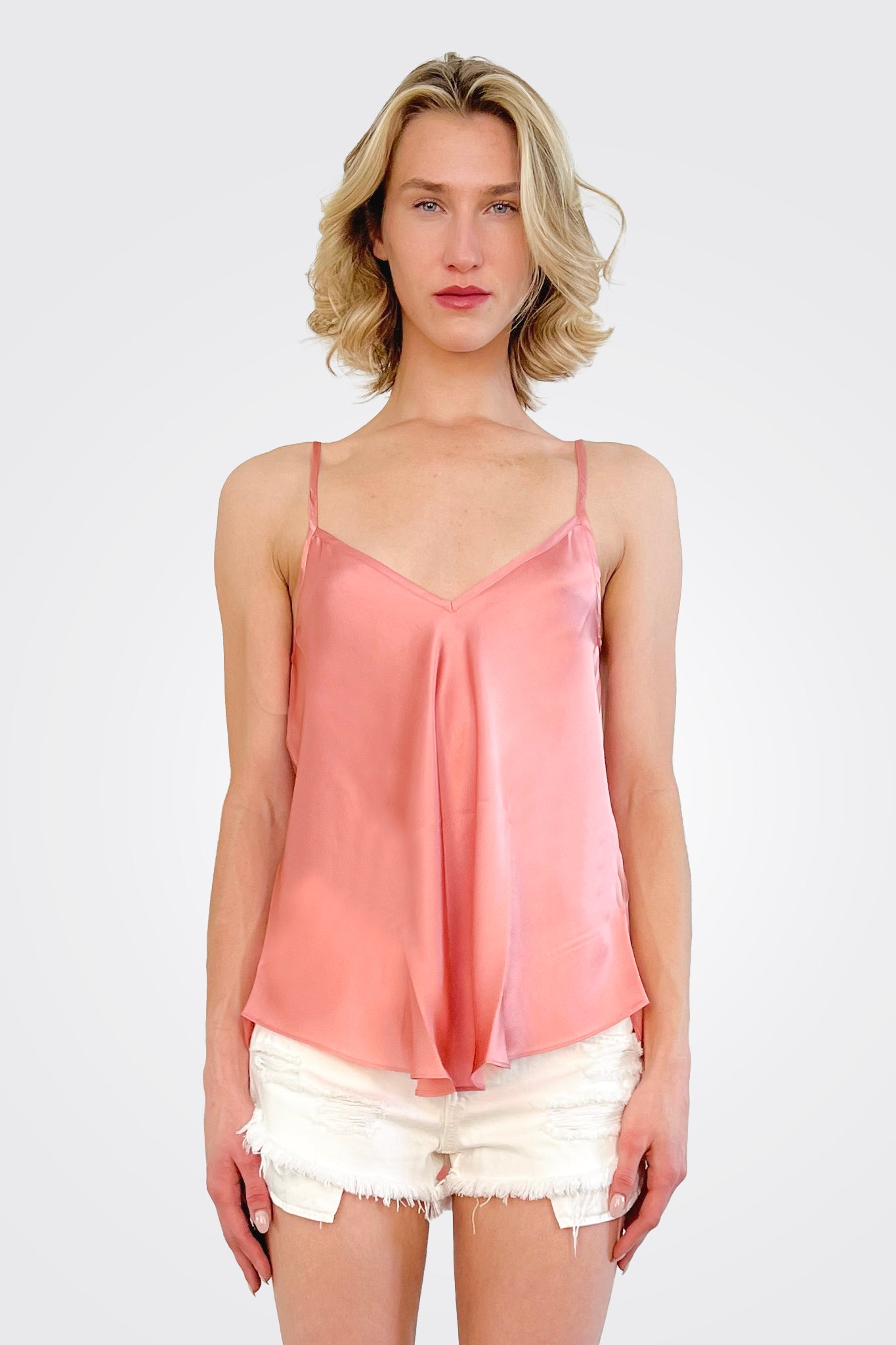 Tilma Silk Camisole - Pink by Mes Demoiselles | 25 South Boutiques