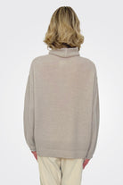 Fine Boucle Knit Turtleneck - Greige by Pas de Calais — alternate view
