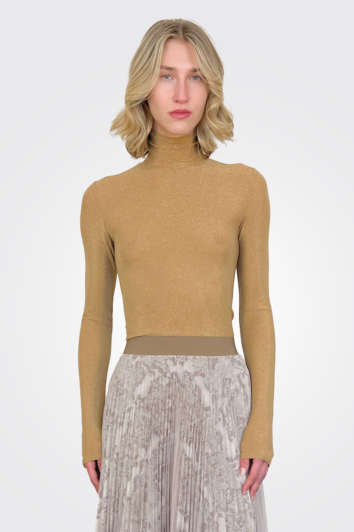 Lurex Turtleneck - Oro by Forte Forte — alternate view