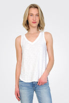 V Neck Tank - White by Dylan | 25 South Boutiques