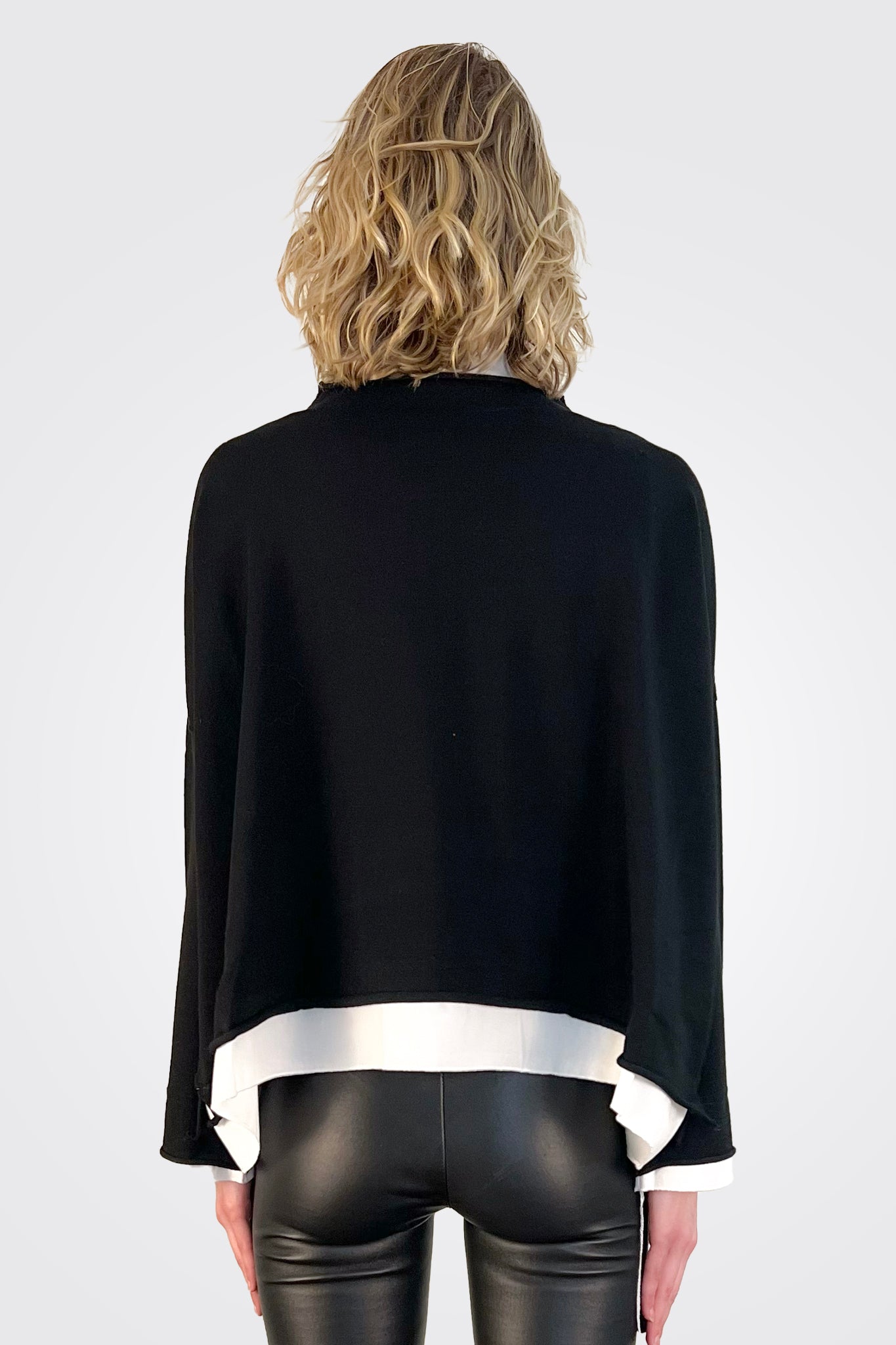 Two Tone Pullover - Black / White by Banana Blue — alternate view