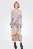Jennifer Long Sleeve Wrap Dress - Tokyo by Michelle Jonas — alternate view