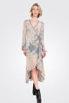 Jennifer Long Sleeve Wrap Dress - Tokyo by Michelle Jonas — view 3