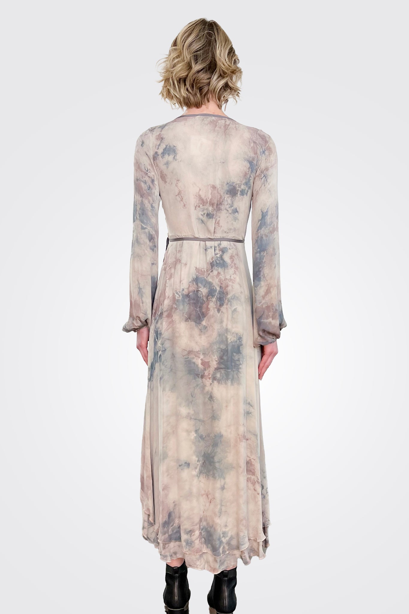 Jennifer Long Sleeve Wrap Dress - Tokyo by Michelle Jonas — view 4