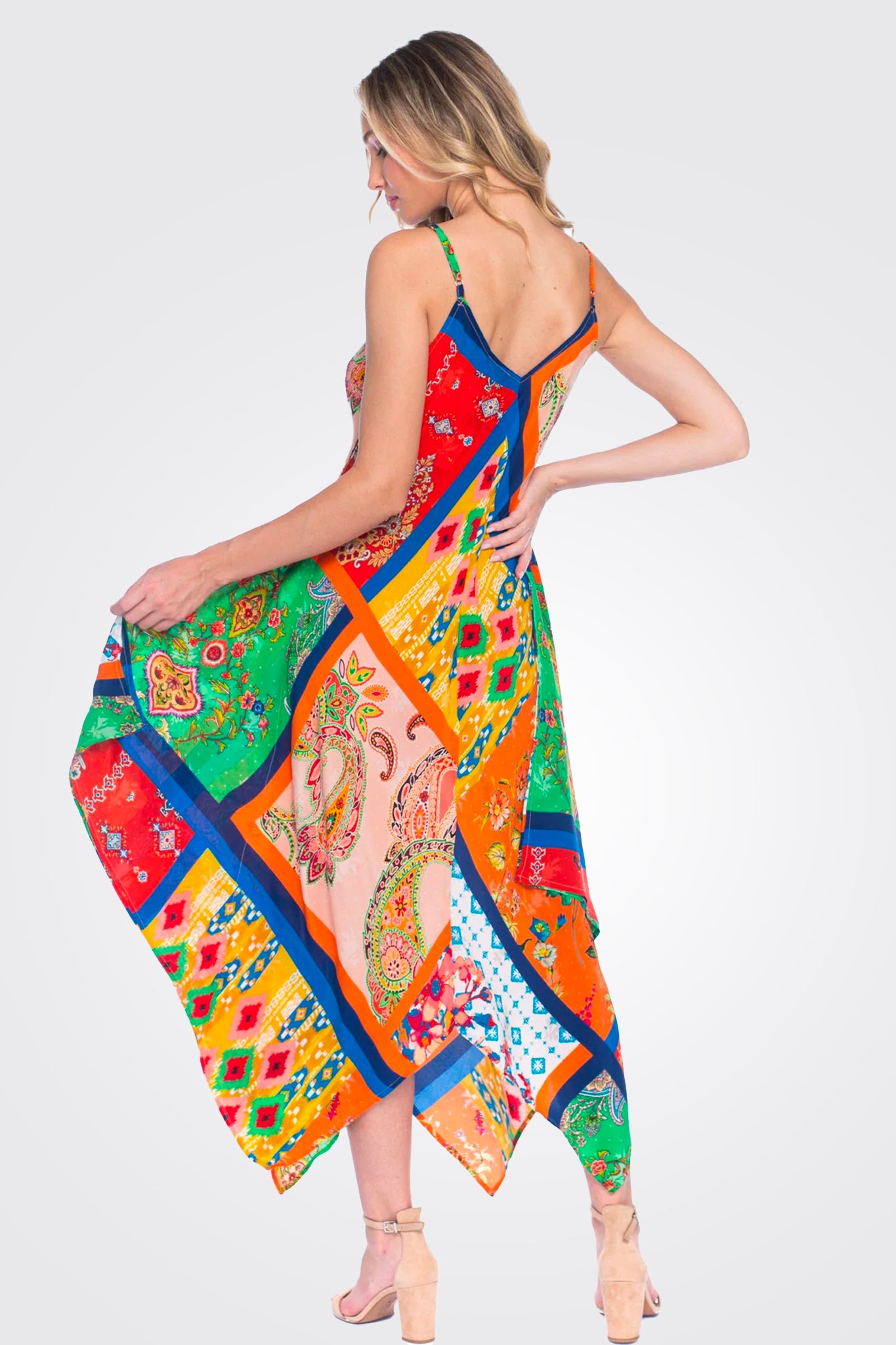 Silk Drew Dress - Tuscany by Tolani — alternate view