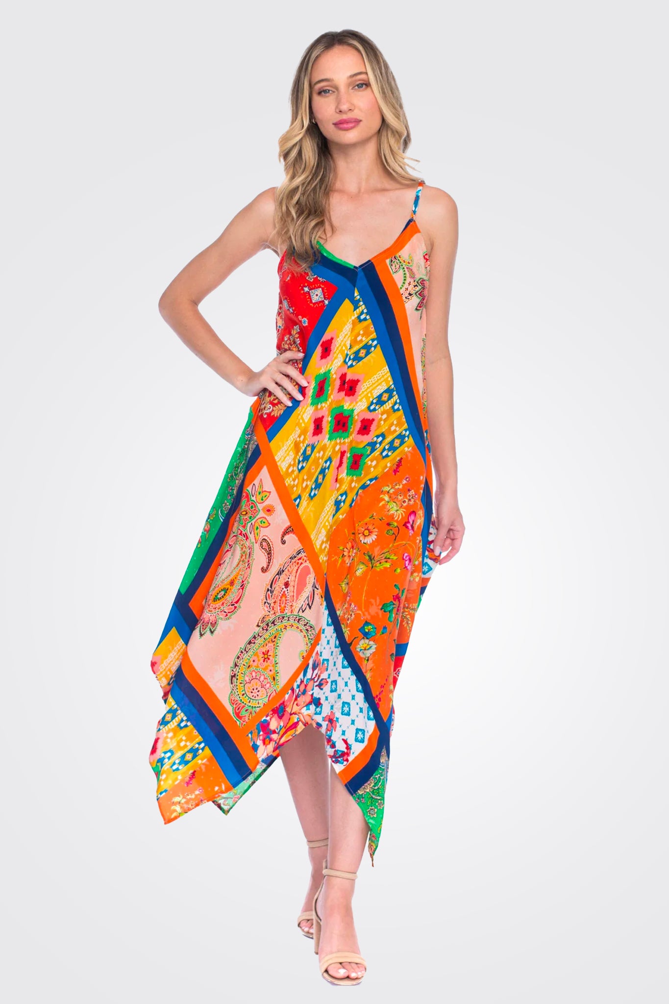 Silk Drew Dress - Tuscany by Tolani | 25 South Boutiques