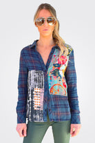 Nava Button Up Shirt - Navy by Tolani | 25 South Boutiques