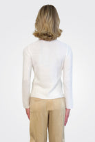 Wide Crewneck Top - White by Gran Sasso — view 3