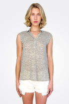 Polo Neck Top - Heather by Purotatto | 25 South Boutiques