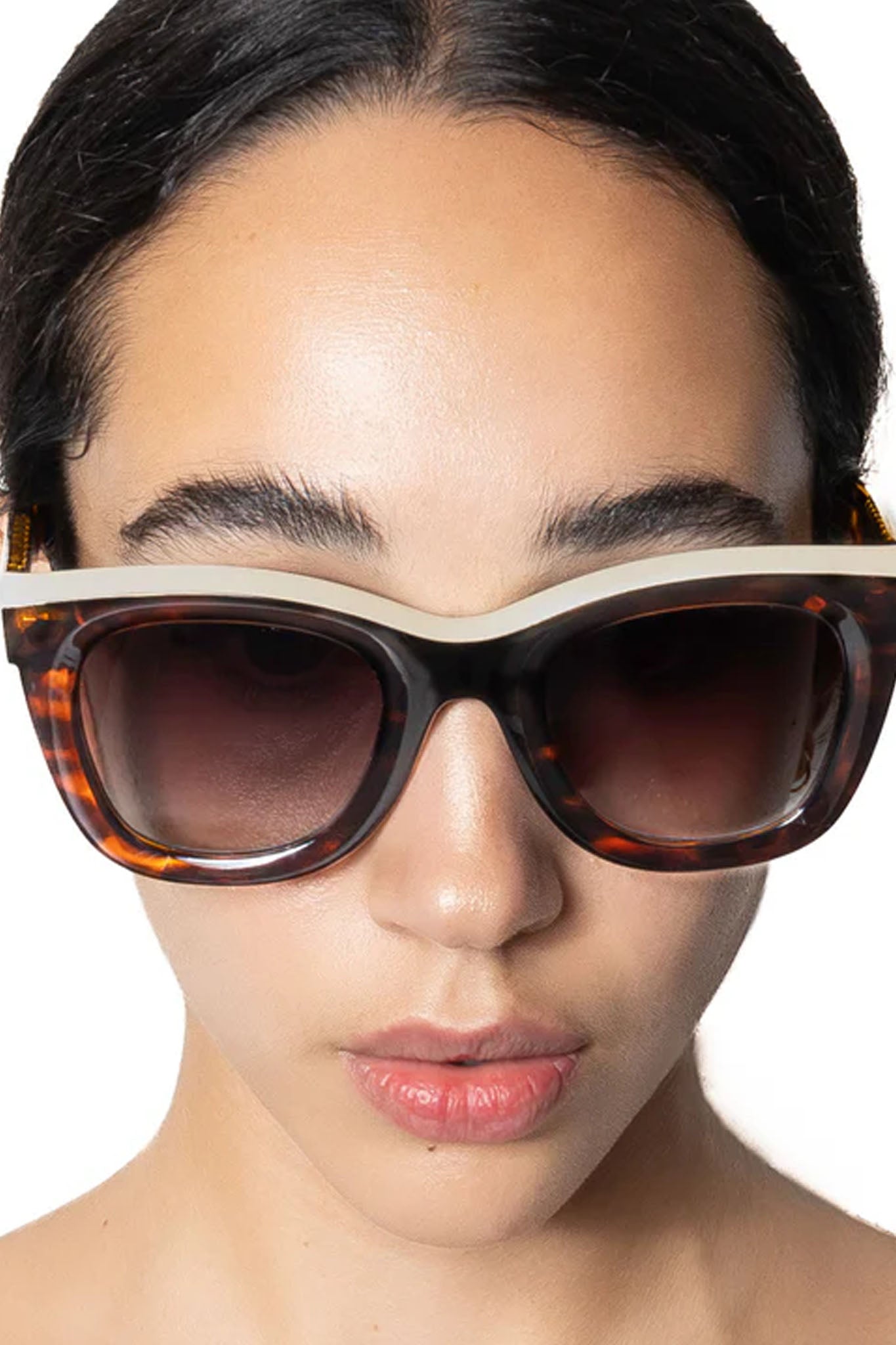 Juli Sunglasses - Havana Tortoise & Ecru by Grand Azur — alternate view