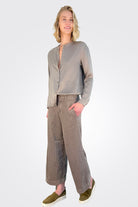 Wide Leg Corduroy Trousers - Taupe by Transit Par-Such | 25 South Boutiques