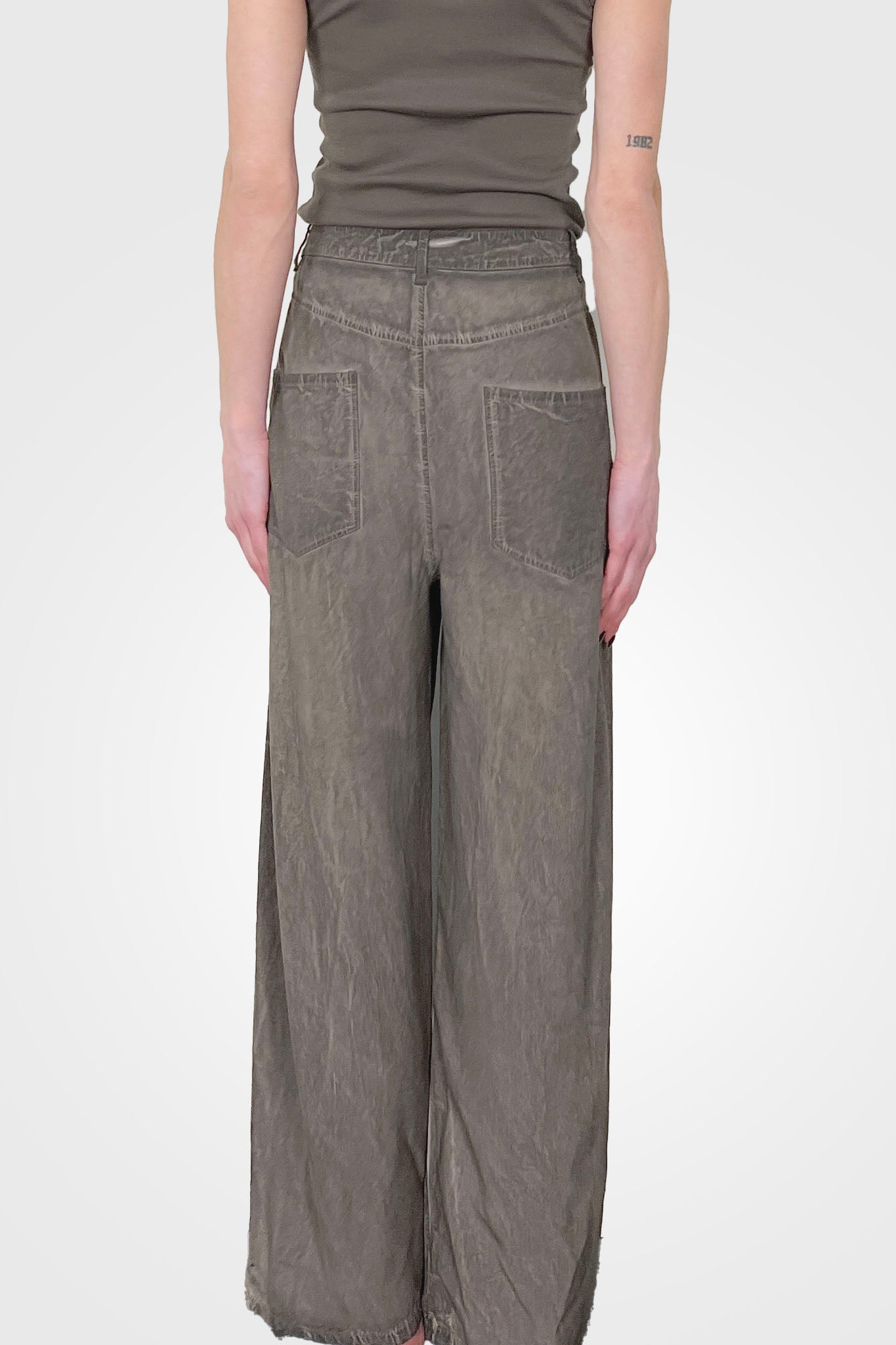 Greige Tie Dye Palazzo Trousers - Brown by Transit Par-Such — view 3