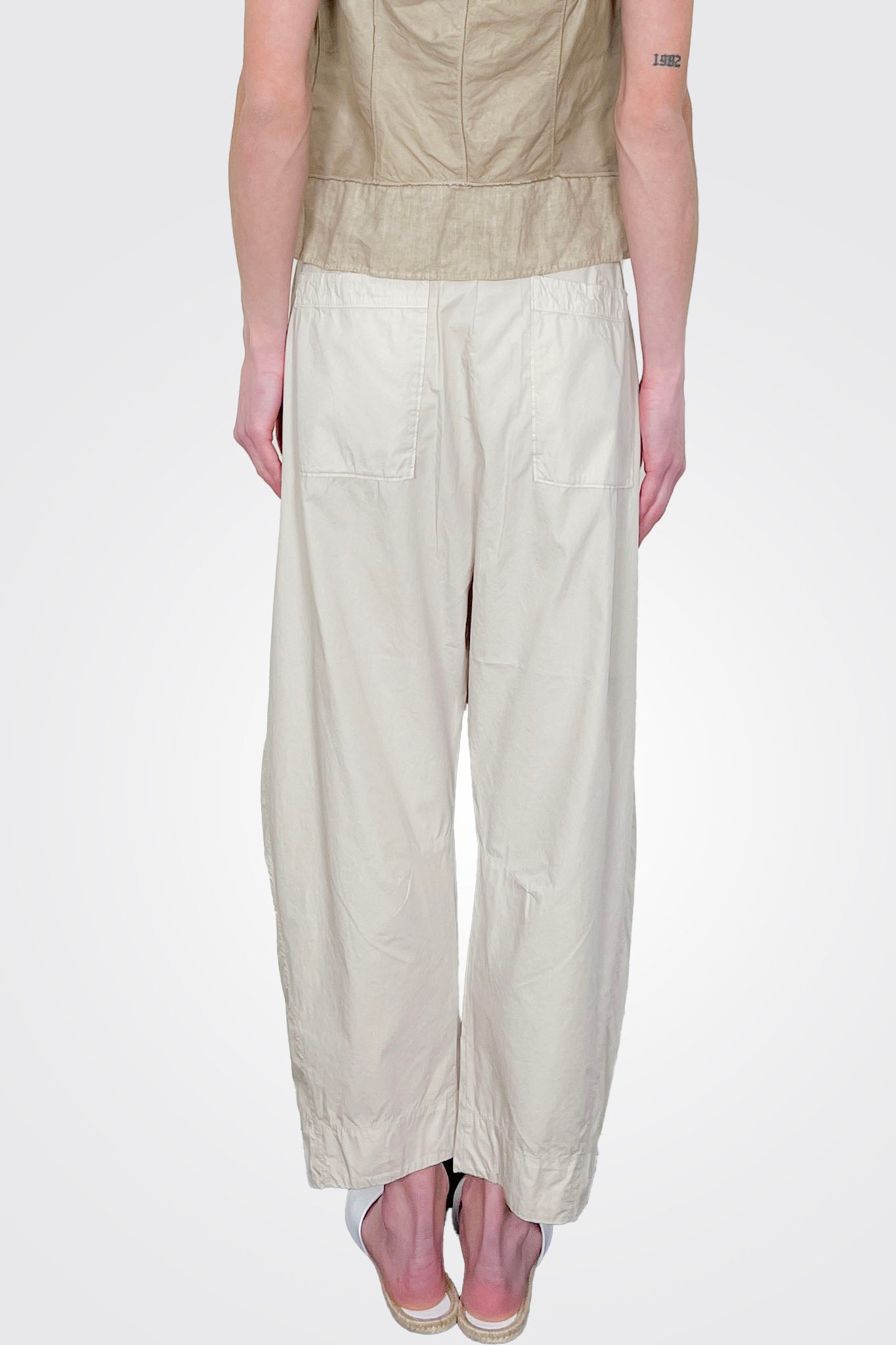 Comfort Fit Light Cotton Trousers - Sand by Transit Par-Such — view 3