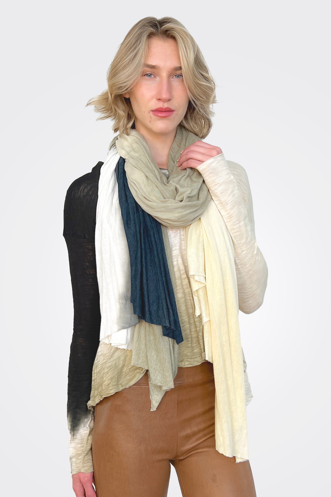 Tricolor Scarf by Gilda Midani | 25 South Boutiques