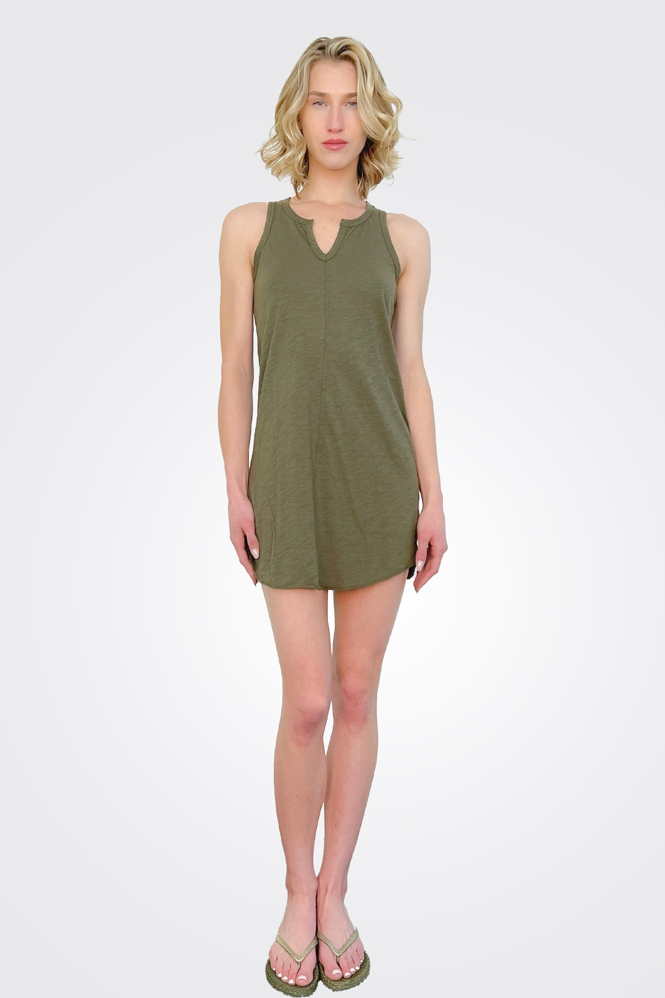 Short Tank Dress - Troops by Bobi | 25 South Boutiques