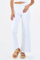 Fiona Super High Rise Wide Leg Jeans - White by Dear John — alternate view