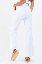 Fiona Super High Rise Wide Leg Jeans - White by Dear John — view 4