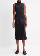 Sleeveless Turtleneck Top - Black by Vince — alternate view
