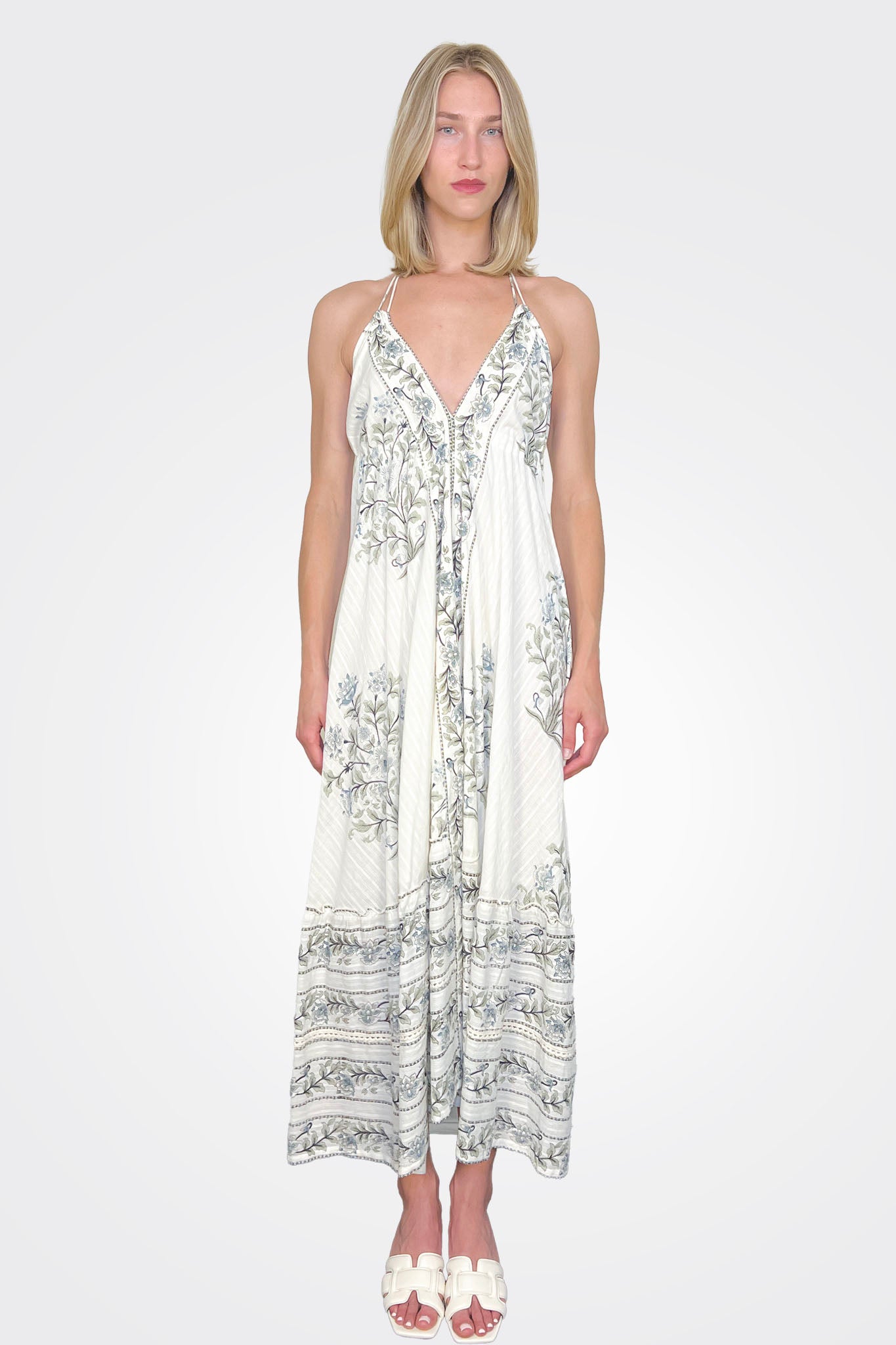 Ziggy Halter Dress - Vert Victorian by NIBI MTK | 25 South Boutiques