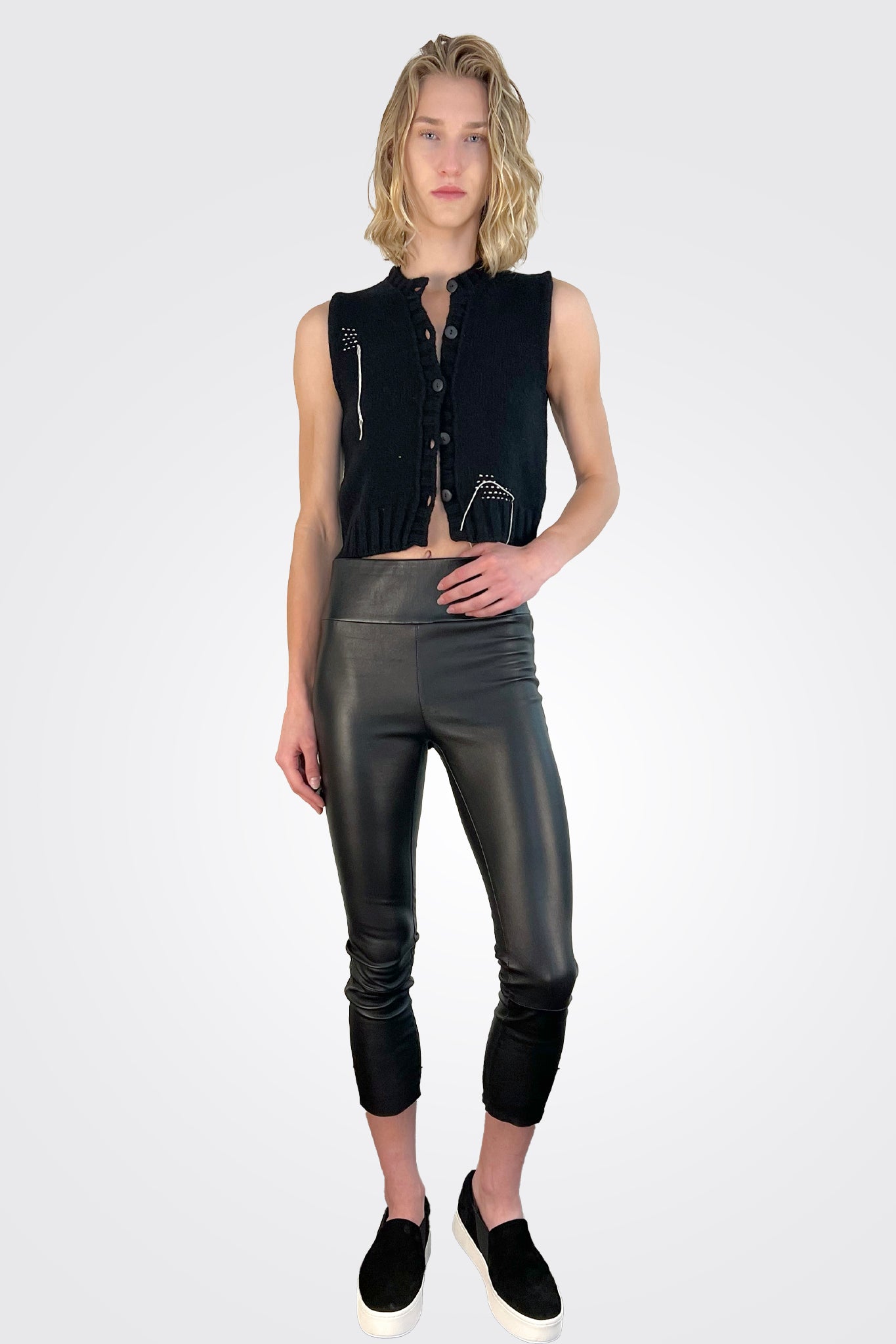 Cardigan Vest - Black by Serie Numerica — alternate view