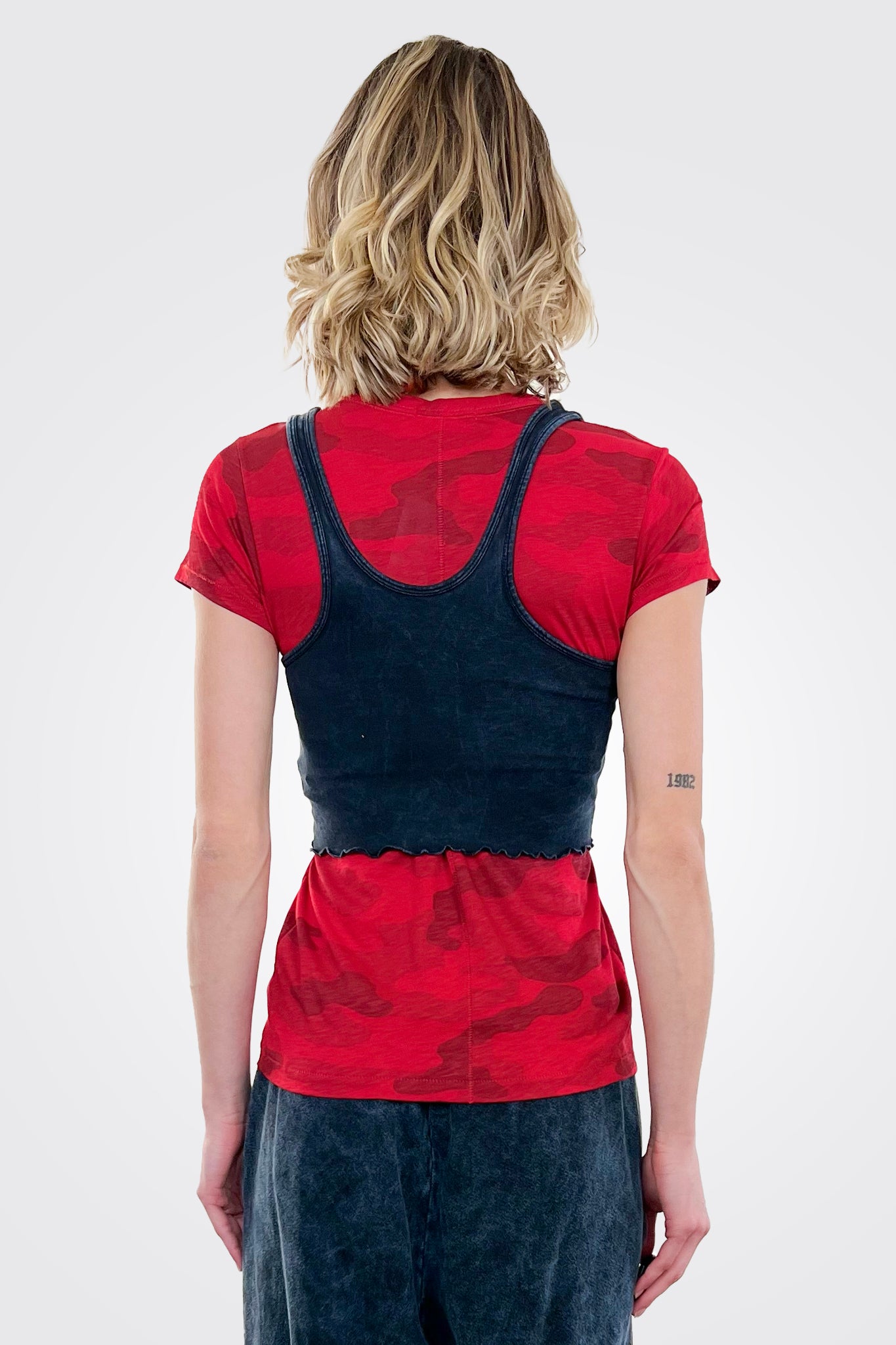 Crop Tank - Vintage Black by R & R Surplus — alternate view