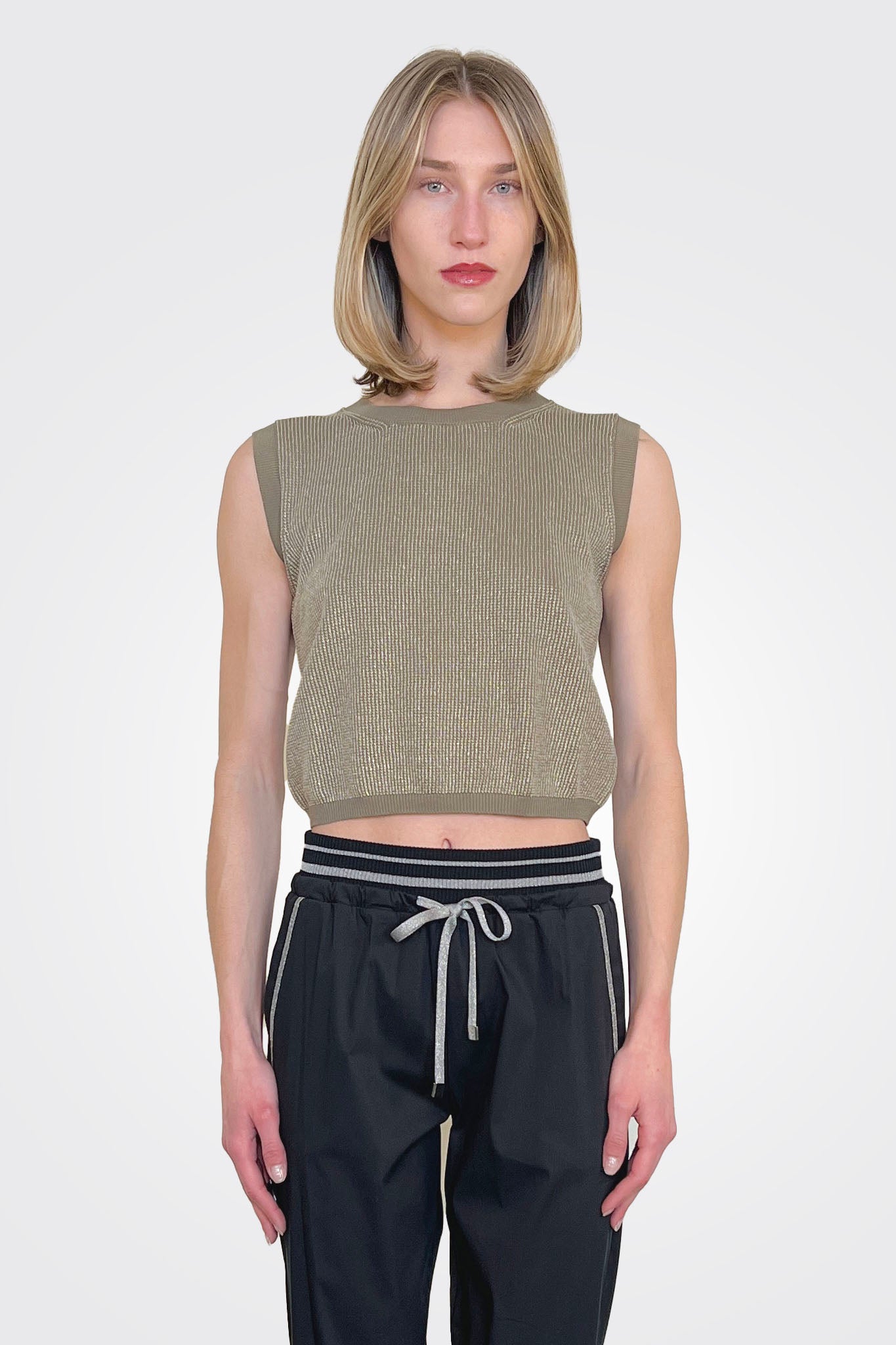 Sweater Vest - Khaki by Gran Sasso | 25 South Boutiques