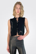 Cardigan Vest - Black by Serie Numerica | 25 South Boutiques
