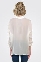 Cargo Pocket Tie Front Top - Vintage White by Maven West — alternate view