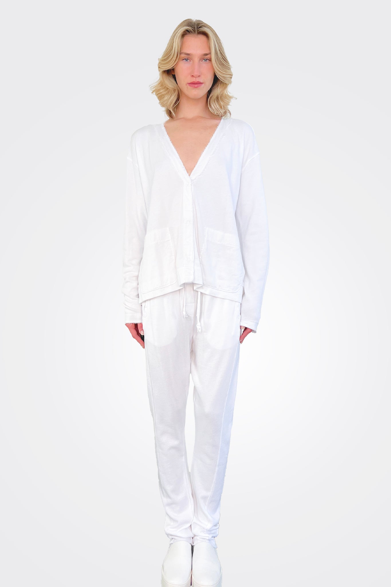 Light Sweat Pants - White by Kristensen | 25 South Boutiques