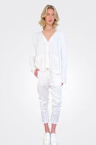 Light Sweat Pants - White by Kristensen — view 3