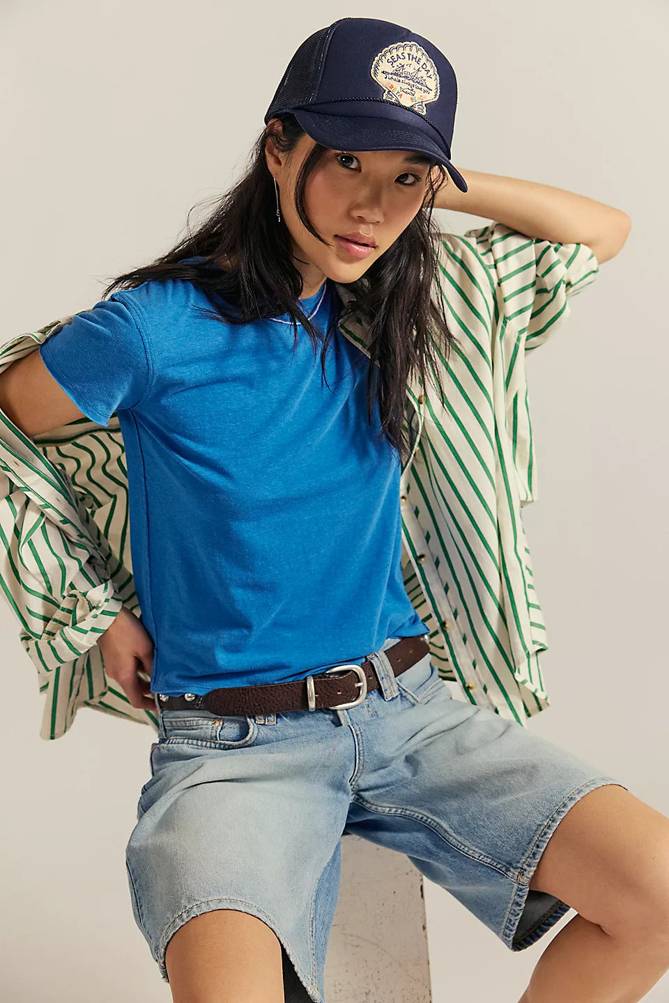 Nova Tee - Deep Water by Free People — view 3