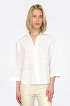 Flow Seam Blouse - White by Peserico — alternate view