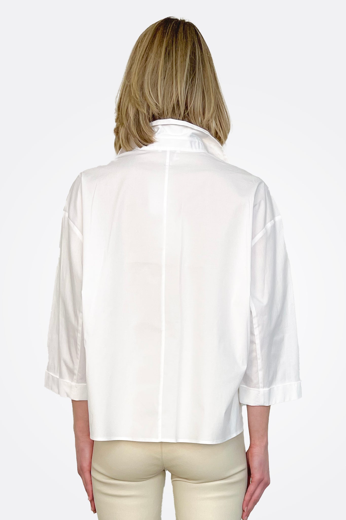 Flow Seam Blouse - White by Peserico — view 4