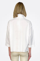 Flow Seam Blouse - White by Peserico — view 4