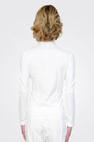 Fitted Quarter Button Down Shirt - White by European Culture — alternate view